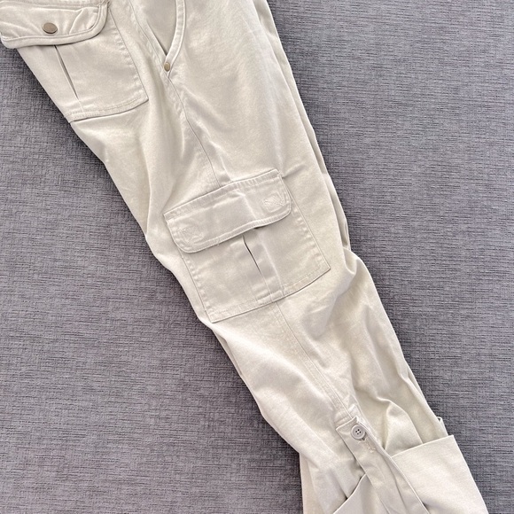 KENAR Khaki Capri Cargo Pants Sz 27 - Picture 8 of 8